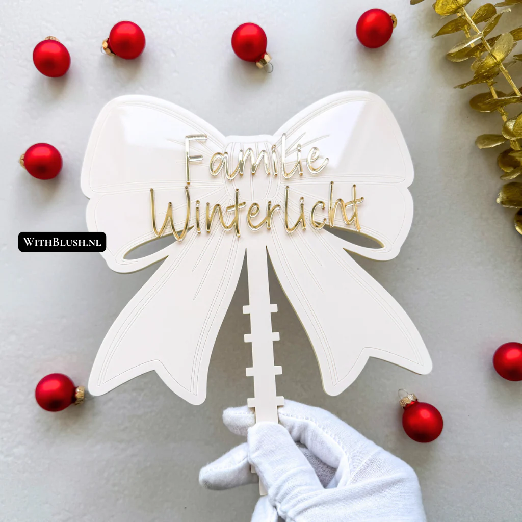Kerstboom Topper Strik | Met Familienaam - Image 2